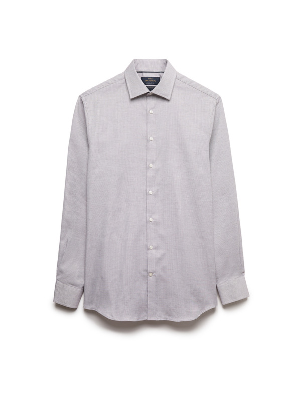 Marks & Spencer Luksuzna košulja normalnog kroja od čistog pamuka s teksturom Marks & Spencer crvena