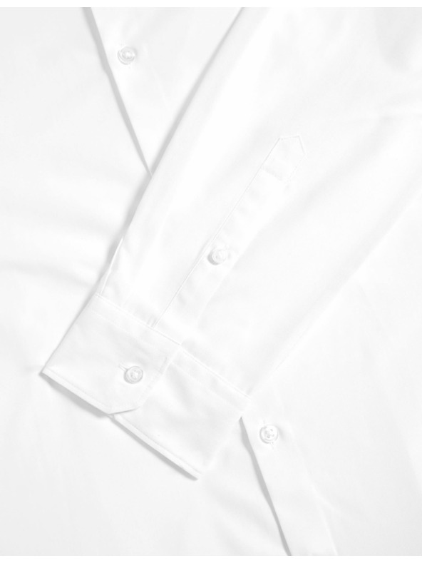 Marks & Spencer Slim košulja od pamučne mješavine s nepotrebnim glačanjem Marks & Spencer bijela