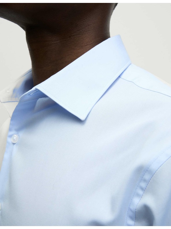 Marks & Spencer Košulja uskog kroja od smjese pamuka s tretmanom protiv mršavljenja Marks & Spencer plava