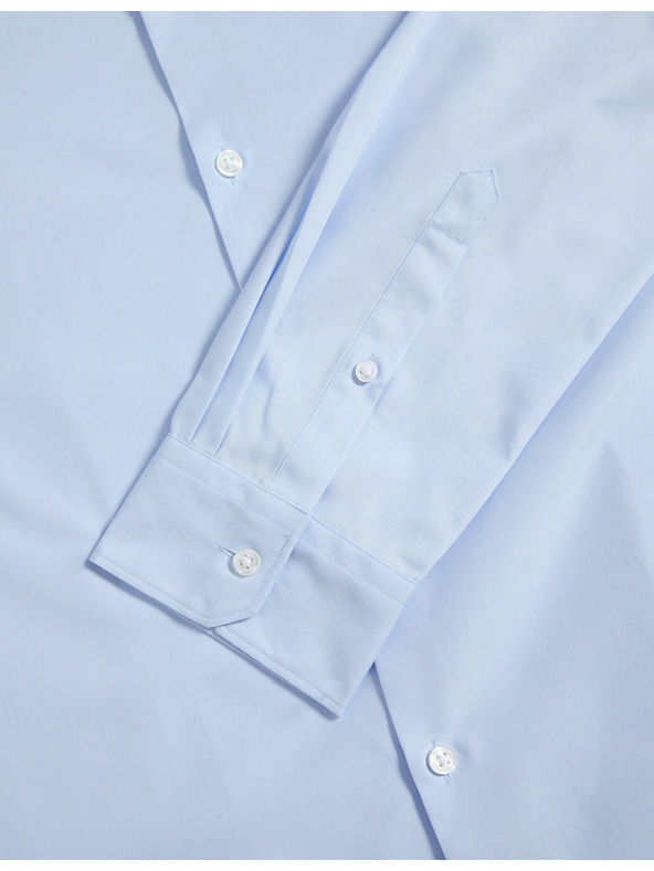 Marks & Spencer Košulja uskog kroja od smjese pamuka s tretmanom protiv mršavljenja Marks & Spencer plava