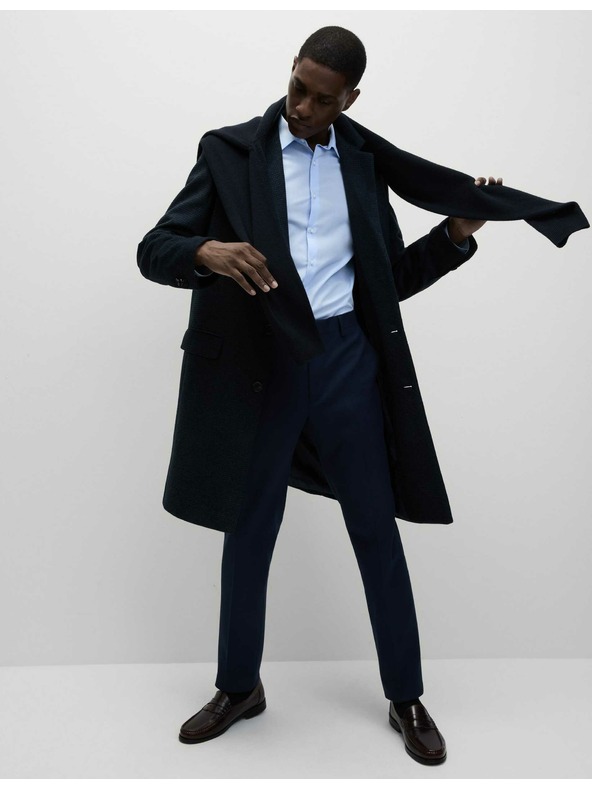 Marks & Spencer Košulja uskog kroja od smjese pamuka s tretmanom protiv mršavljenja Marks & Spencer plava