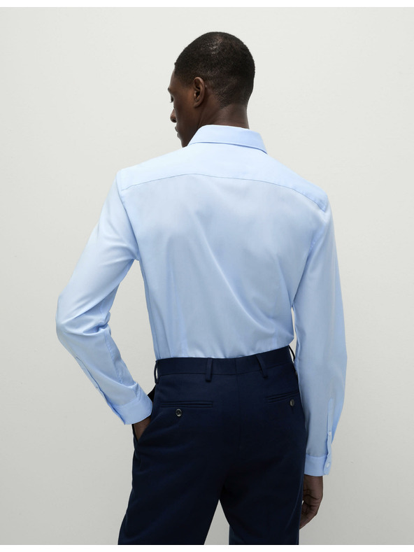 Marks & Spencer Košulja uskog kroja od smjese pamuka s tretmanom protiv mršavljenja Marks & Spencer plava