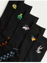 Marks & Spencer Čarape s motivom Cool & Fresh™ Looney Tunes™, s visokim udjelom pamuka, 5 parova u pakiranju Marks & Spencer crna