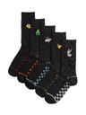 Marks & Spencer Čarape s motivom Cool & Fresh™ Looney Tunes™, s visokim udjelom pamuka, 5 parova u pakiranju Marks & Spencer crna