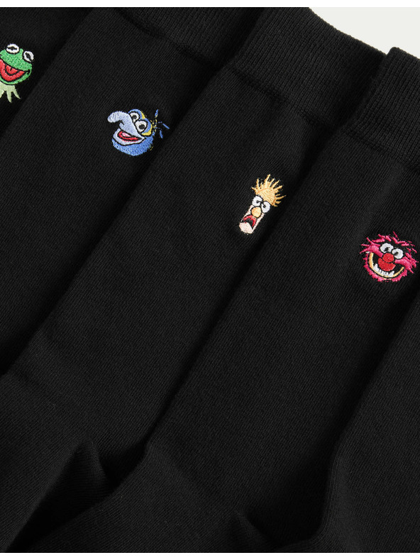 Marks & Spencer 5 kom. čarapa Cool Fresh™ Muppets s visokim sadržajem pamuka Marks & Spencer crna