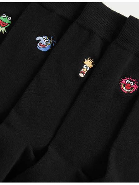 Marks & Spencer 5 kom. čarapa Cool Fresh™ Muppets s visokim sadržajem pamuka Marks & Spencer crna