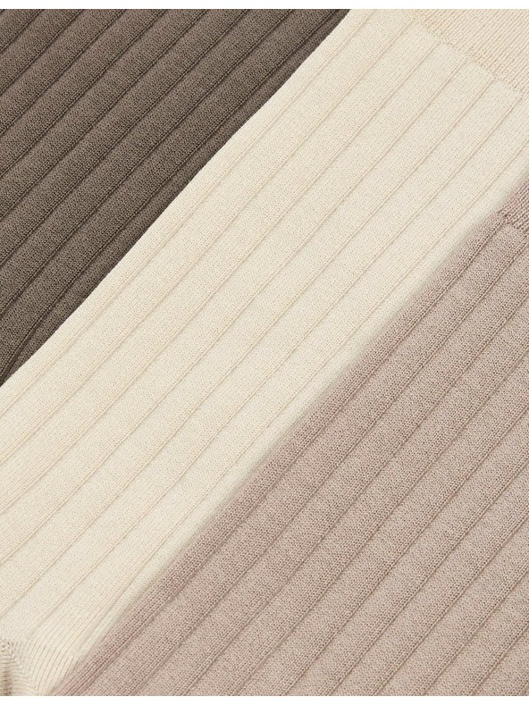 Marks & Spencer 3 para rebranih čarapa, s visokim udjelom egipatskog pamuka Marks & Spencer smeđa