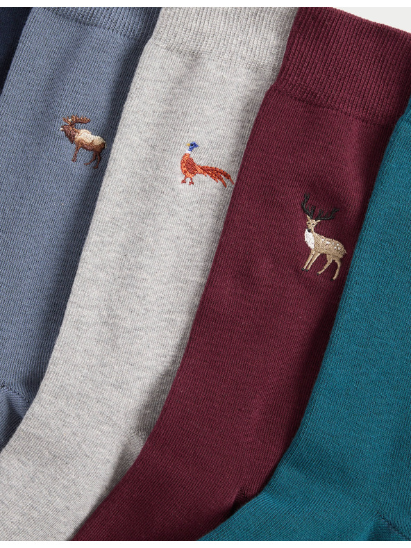 Marks & Spencer 5 parova čarapa Cool & Fresh™ Woodland s visokim udjelom pamuka Marks & Spencer višebojna