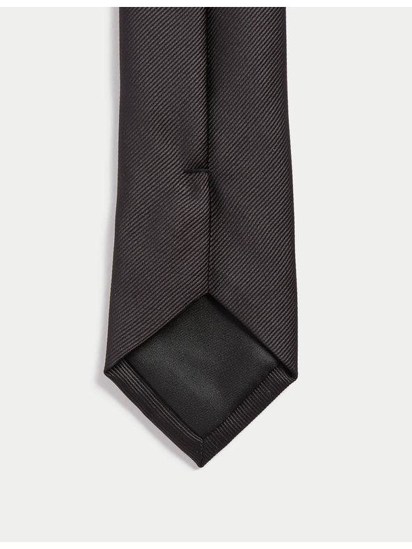 Marks & Spencer Uska jednobojna kravata koja se može prati u perilici Marks & Spencer crna