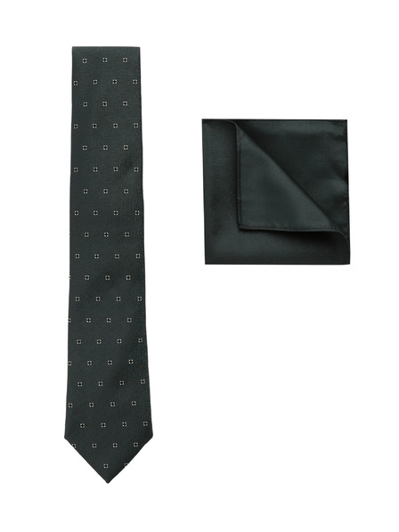 Marks & Spencer Set: kravata s geometrijskim uzorkom i džepni ručnik Marks & Spencer zelena