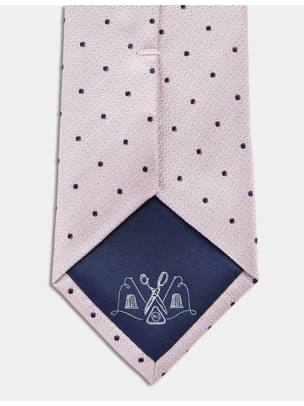 Marks & Spencer Točkasta kravata od čiste svile Marks & Spencer ružičasta