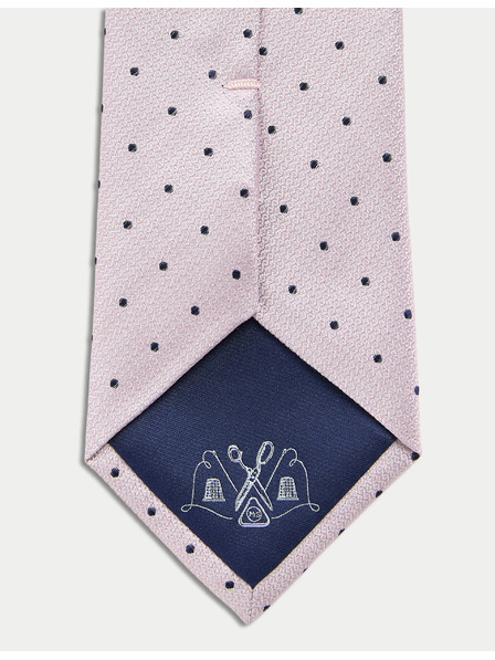 Marks & Spencer Točkasta kravata od čiste svile Marks & Spencer ružičasta