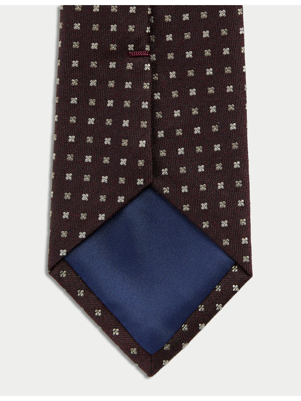 Marks & Spencer Kravata s geometrijskim uzorkom, s visokim udjelom svile i vune Marks & Spencer crvena