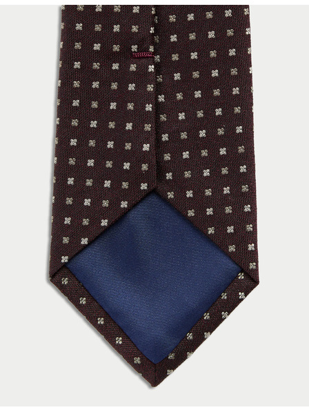 Marks & Spencer Kravata s geometrijskim uzorkom, s visokim udjelom svile i vune Marks & Spencer crvena