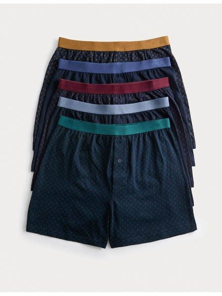 Marks & Spencer Jersey bokserice od čistog pamuka s Cool & Fresh™ tehnologijom i geometrijskim motivom, set od 5 kom. Marks & Spencer mornarsko plava
