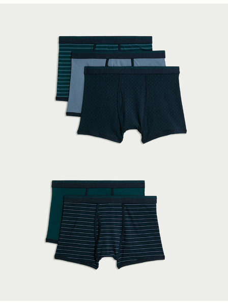 Marks & Spencer Bokserice od pamuka s elastinom, s Cool & Fresh™ tehnologijom, 5 kom Marks & Spencer zelena