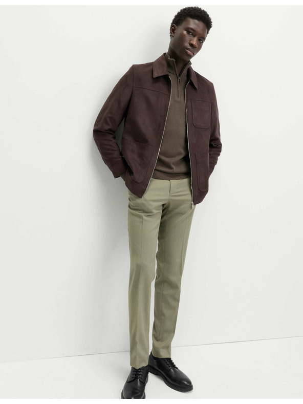 Marks & Spencer Keparske elegantne rastezljive hlače uskog kroja Marks & Spencer zelena