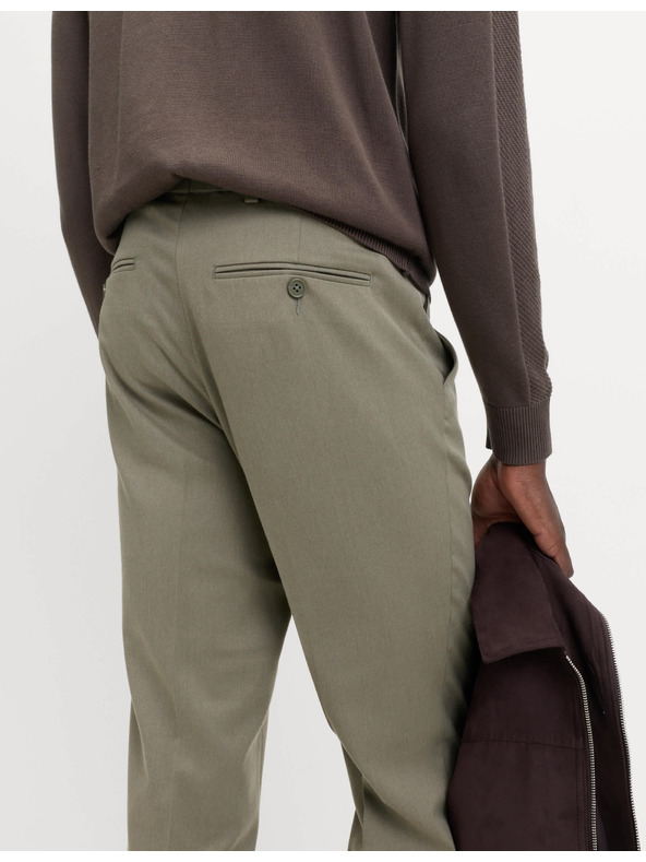 Marks & Spencer Keparske elegantne rastezljive hlače uskog kroja Marks & Spencer zelena