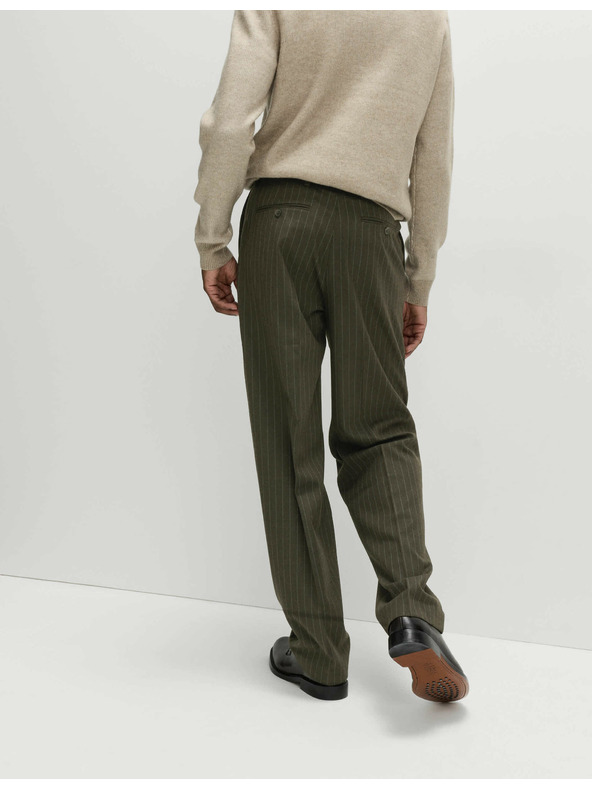 Marks & Spencer Glatke hlače labavog kroja s finim prugama Marks & Spencer smeđa
