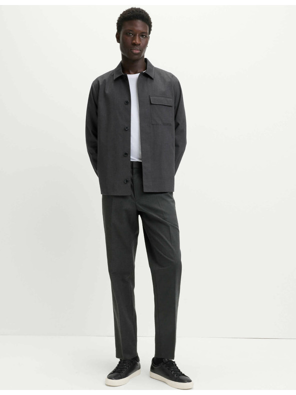 Marks & Spencer Elegantne hlače s elastičnim pojasom od pamučne smjese Marks & Spencer siva