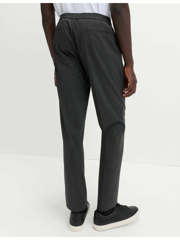 Marks & Spencer Elegantne hlače s elastičnim pojasom od pamučne smjese Marks & Spencer siva