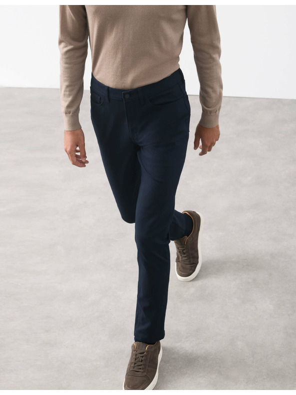 Marks & Spencer Hlače sa 5 džepova i keprom Marks & Spencer mornarsko plava