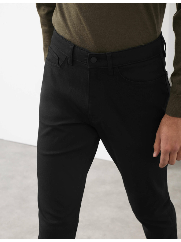 Marks & Spencer Hlače sa 5 džepova i keprom Marks & Spencer crna