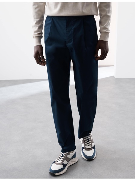 Marks & Spencer Super lagane chino hlače, blago sužen kroj Marks & Spencer mornarsko plava