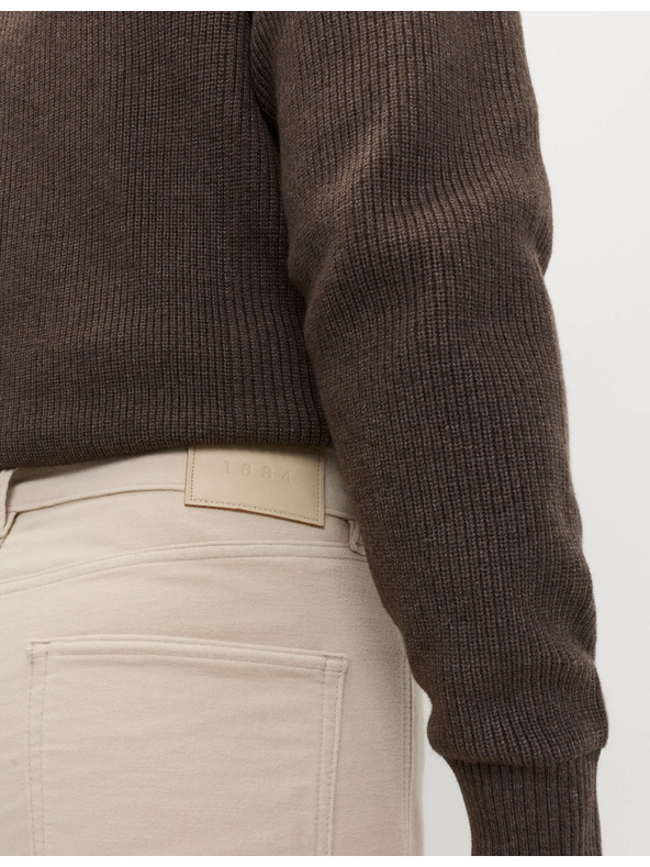 Marks & Spencer Talijanske pamučne hlače ravnog kroja, 5 džepova Marks & Spencer bež