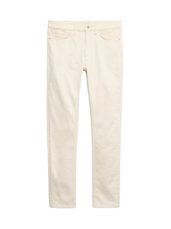 Marks & Spencer Talijanske traperice uskog kroja Marks & Spencer krem