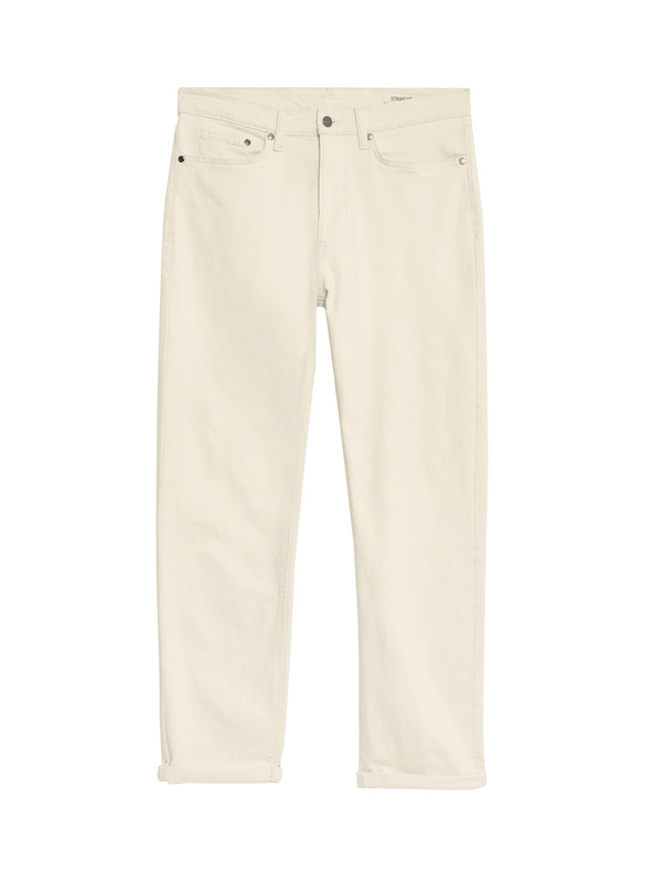 Marks & Spencer Rastežljive traperice ravnog kroja Marks & Spencer krem