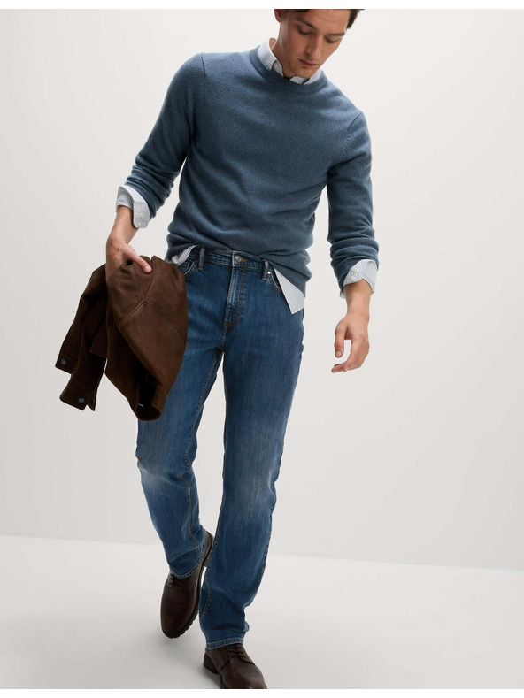 Marks & Spencer Rastežljive traperice ravnog kroja Marks & Spencer mornarsko plava