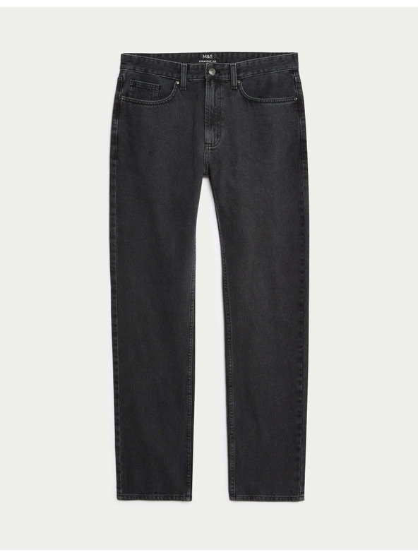 Marks & Spencer Glatke traperice ravnog kroja, od čiste pamuke Marks & Spencer siva