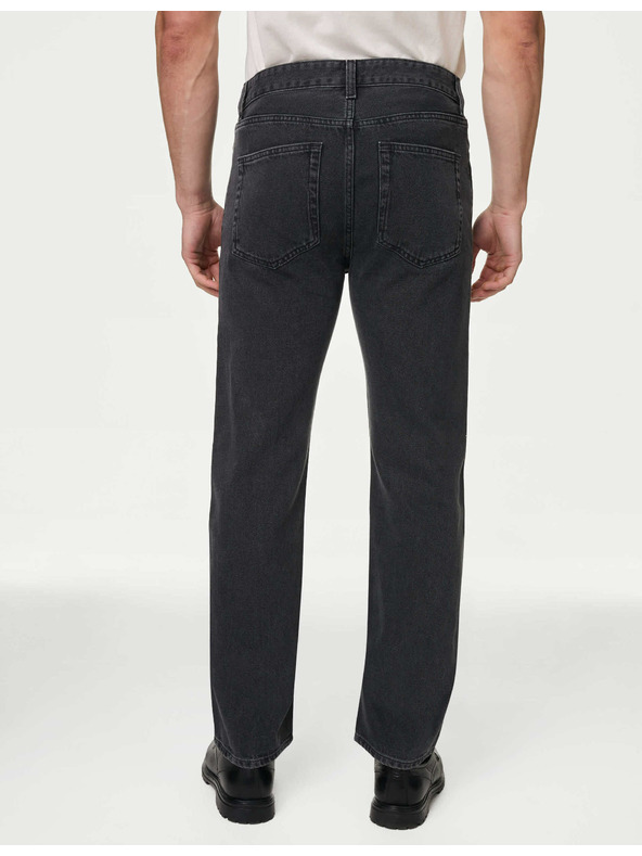 Marks & Spencer Glatke traperice ravnog kroja, od čiste pamuke Marks & Spencer siva