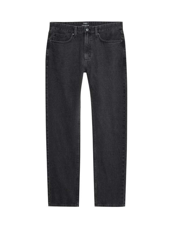 Marks & Spencer Glatke traperice ravnog kroja, od čiste pamuke Marks & Spencer siva