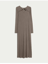 Marks & Spencer Žersej rebraste midi sužene haljine stup kroja Marks & Spencer smeđa