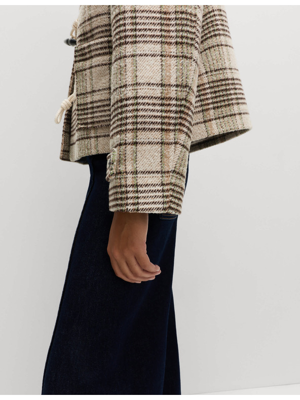 Marks & Spencer Karirani kaput s kapuljačom i vunom Marks & Spencer bež