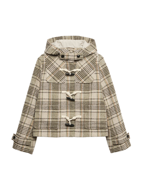 Marks & Spencer Karirani kaput s kapuljačom i vunom Marks & Spencer bež