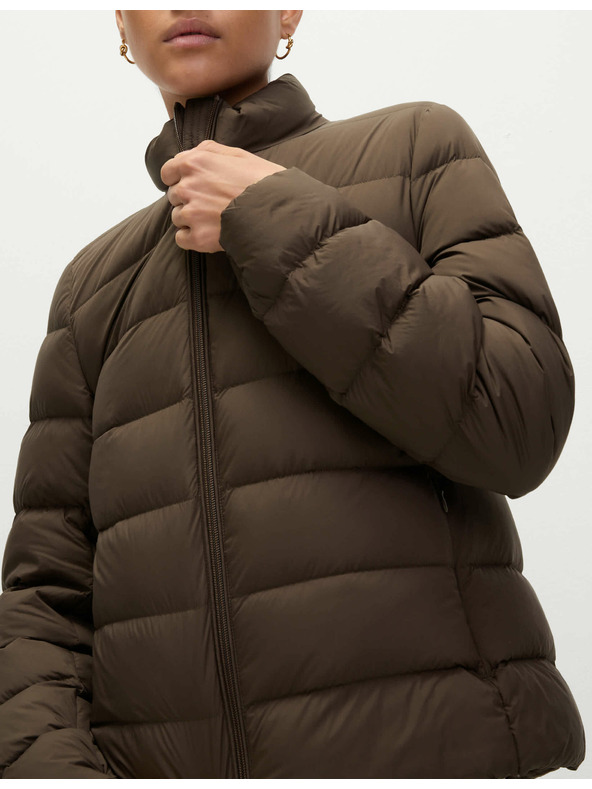 Marks & Spencer Prošivena sklopiva jakna s paperjem i puhom Marks & Spencer smeđa