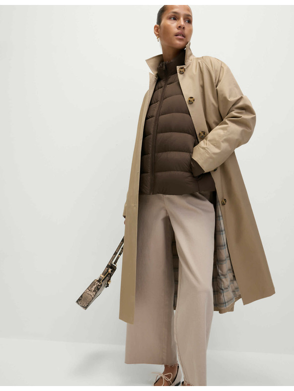 Marks & Spencer Prošivena sklopiva jakna s paperjem i puhom Marks & Spencer smeđa