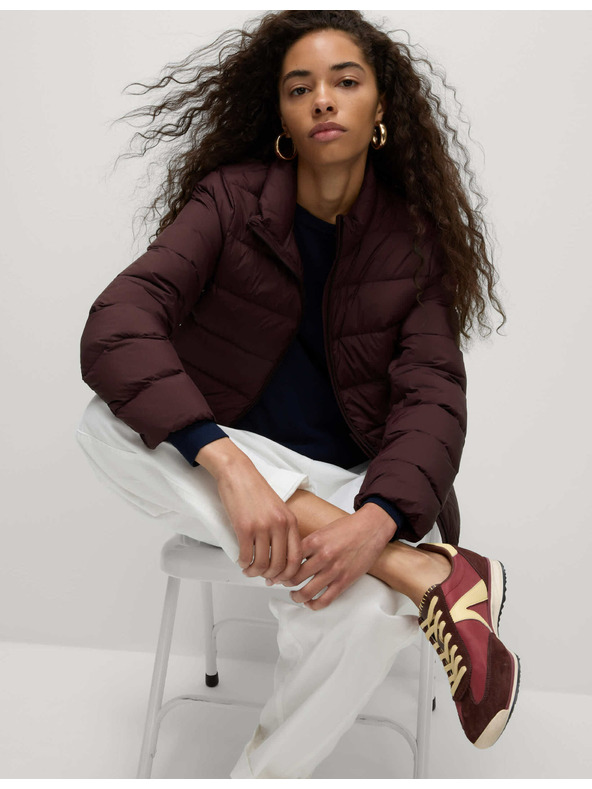 Marks & Spencer Prošivena sklopiva jakna s paperjem i puhom Marks & Spencer crvena