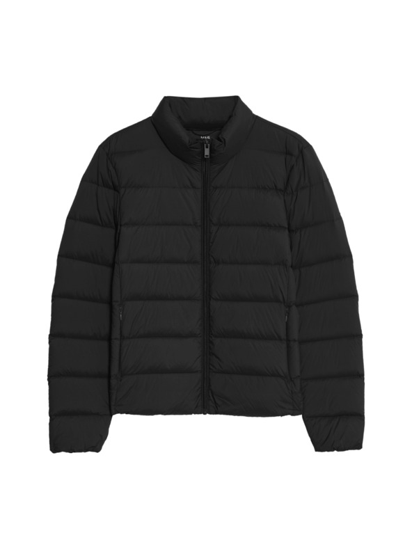 Marks & Spencer Prošivena sklopiva jakna s paperjem i puhom Marks & Spencer crna