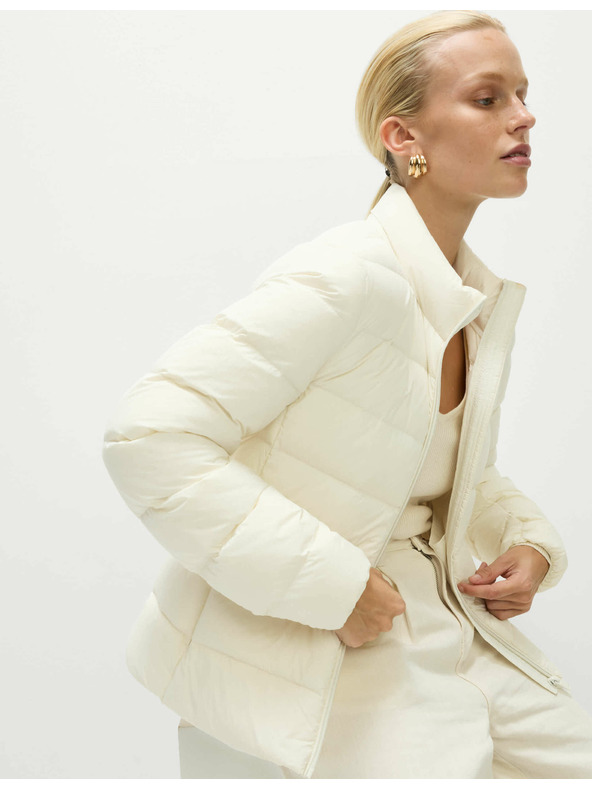 Marks & Spencer Prošivena sklopiva jakna s paperjem i puhom Marks & Spencer krem