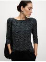 Marks & Spencer Top od čistog pamuka s izrezom na brodu i printom, uski kroj Marks & Spencer crna