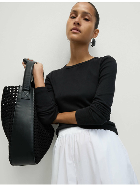 Marks & Spencer Rebrasti top s visokim udjelom pamuka Marks & Spencer crna