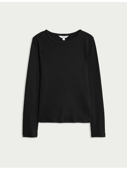 Marks & Spencer Rebrasti top s visokim udjelom pamuka Marks & Spencer crna