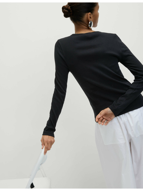 Marks & Spencer Rebrasti top s visokim udjelom pamuka Marks & Spencer crna