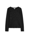 Marks & Spencer Rebrasti top s visokim udjelom pamuka Marks & Spencer crna