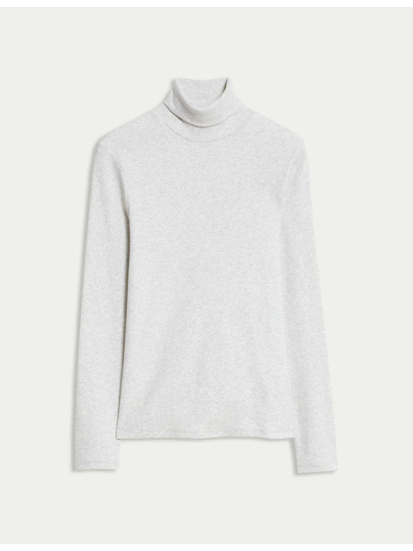 Marks & Spencer Rebrasti top s visokim ovratnikom i visokim udjelom pamuka Marks & Spencer kremasta