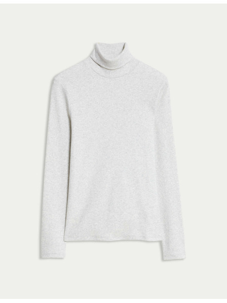 Marks & Spencer Rebrasti top s visokim ovratnikom i visokim udjelom pamuka Marks & Spencer kremasta